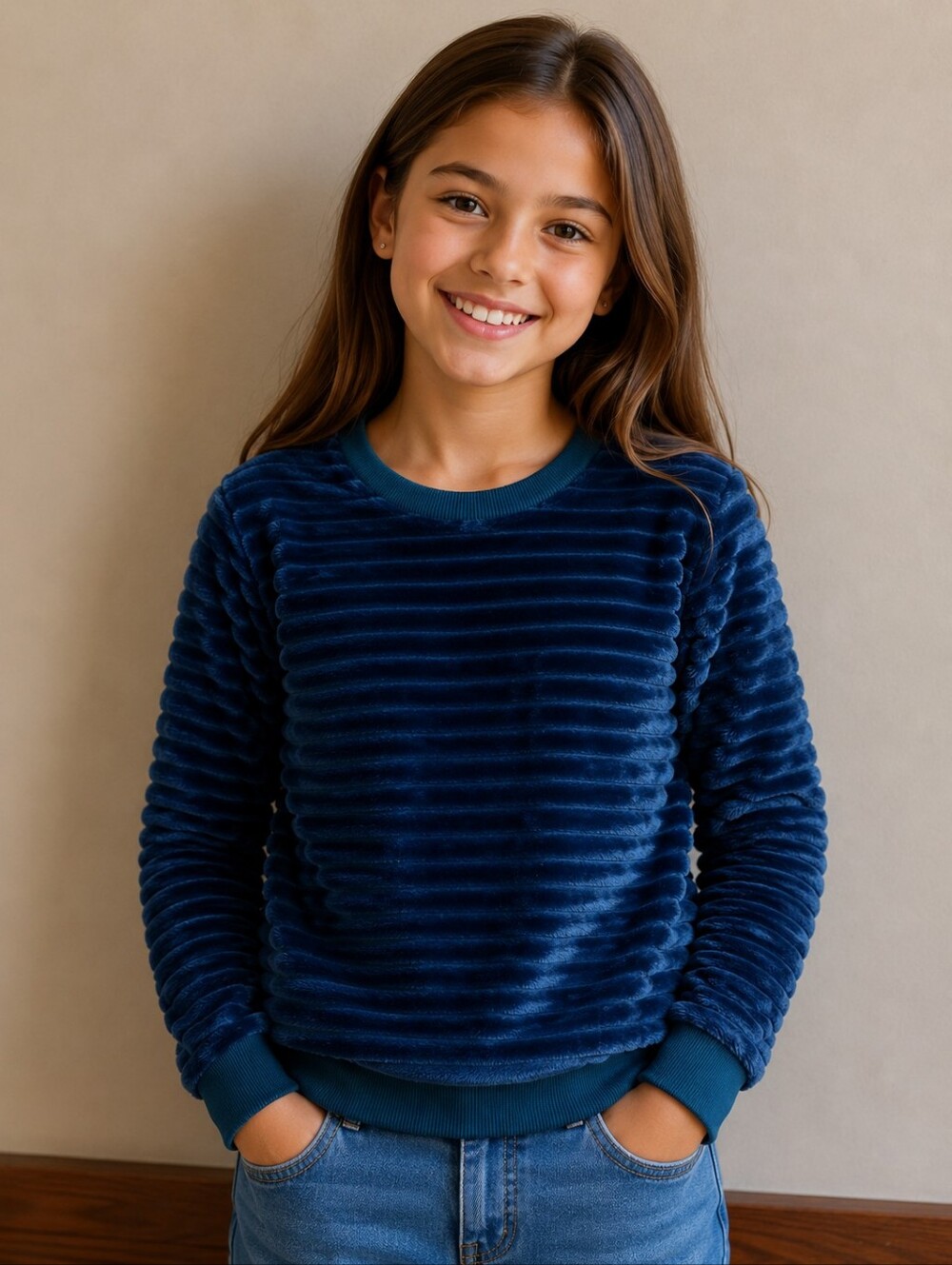 10-12 Girls Fuzzy Sweater Shirt